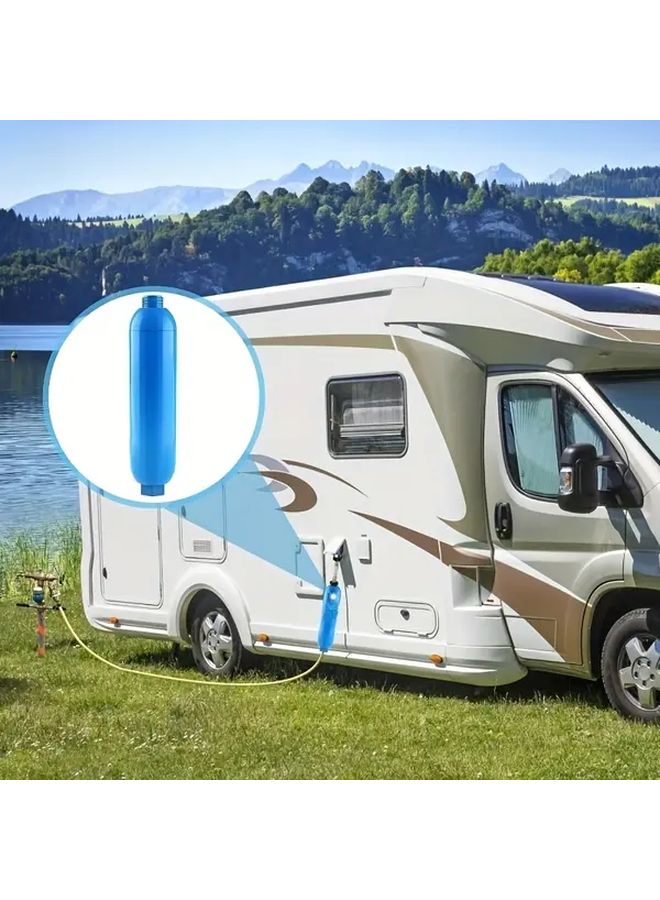 Blue RV Inline Water Filter 2Pcs Reduces Bad Taste Odor Chlorine Lead Fluoride Sediments - Image 1
